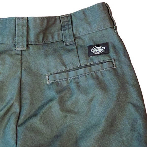 Dickies Unisex Green Slim‎ Fit Dark Wash Flat Front Chino Shorts Size 28 - Picture 3 of 9